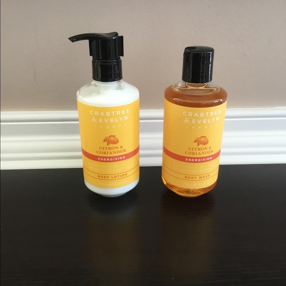 New Crabtree & Evelyn Citron & Coriander Body Wash and Body Lotion